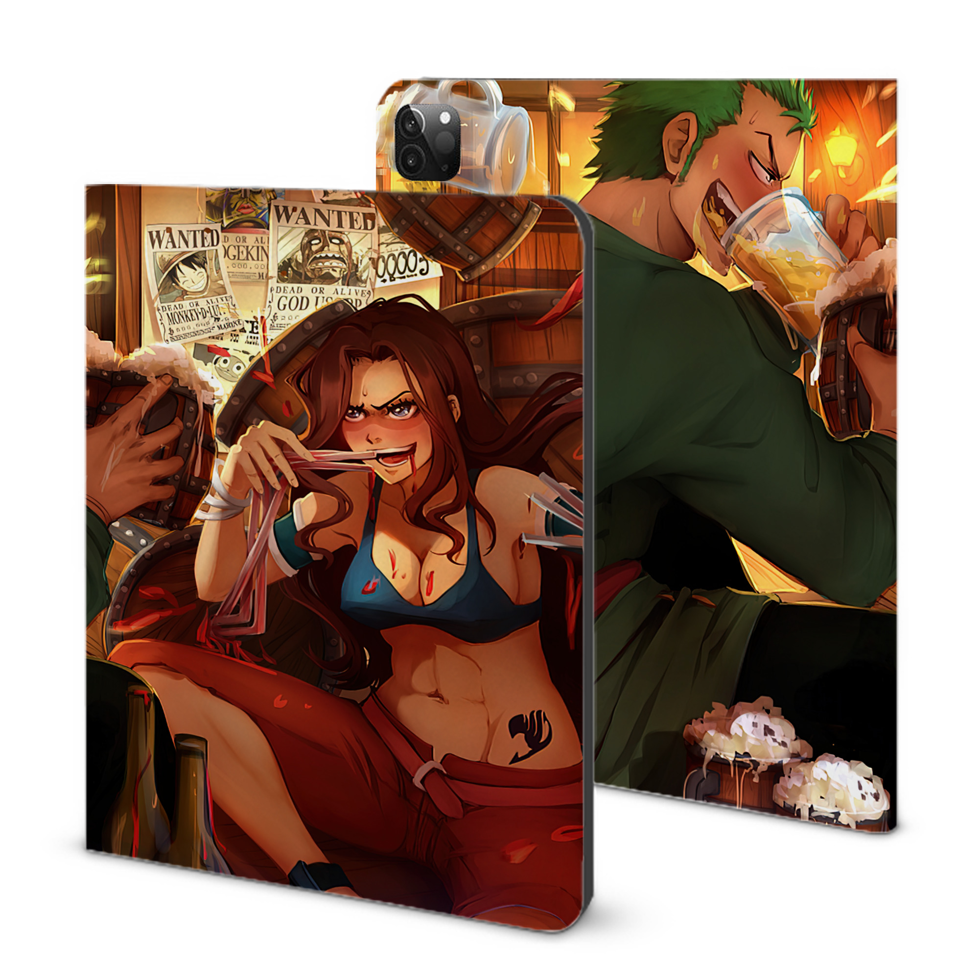 （画像用） ワンピース ONE PIECE IPadケース ペンホルダー付き ブックスタイルデザイン